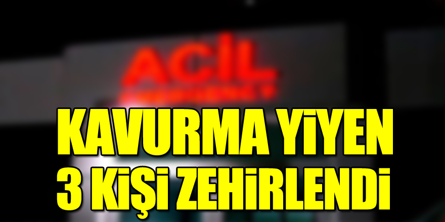 Kavurma yiyen 3 kişi zehirlendi