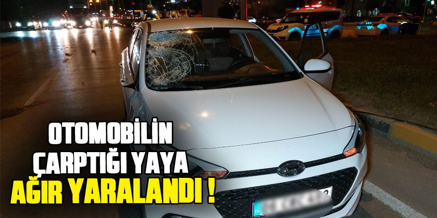 Samsun'da otomobilin çarptığı yaya ağır yaralandı