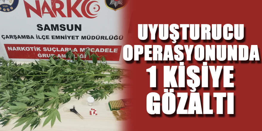 Uyuşturucu operasyonunda 1 kişiye gözaltı