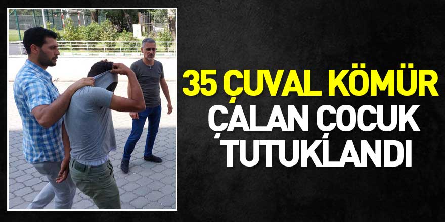 35 çuval kömür çalan çocuk tutuklandı