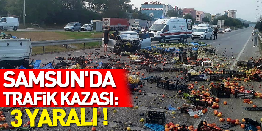 Samsun'da trafik kazası: 3 yaralı