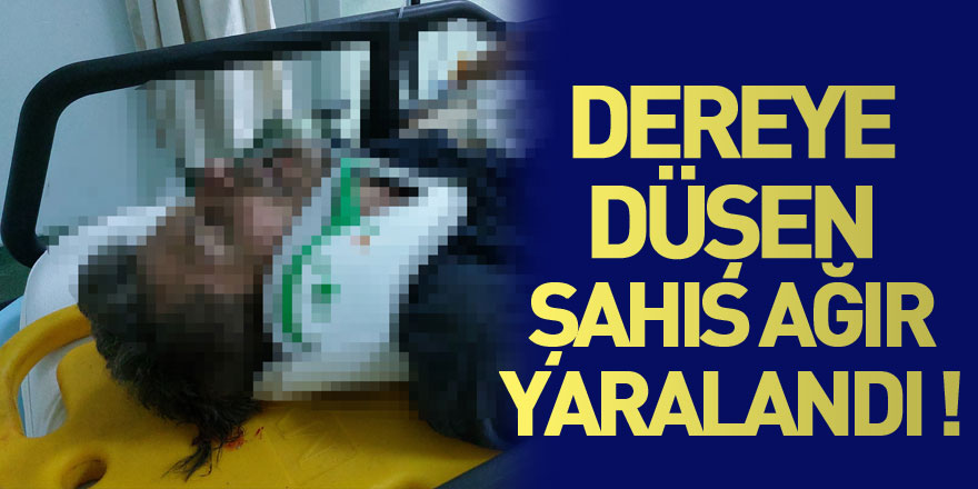 Dereye düşen şahıs ağır yaralandı