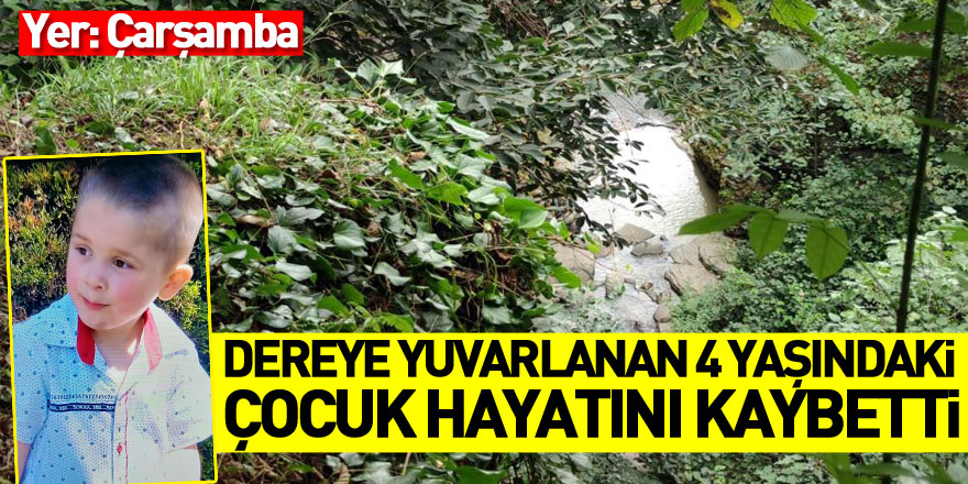 Fındık bahçesinden dereye yuvarlanan 4 yaşındaki çocuk hayatını kaybetti