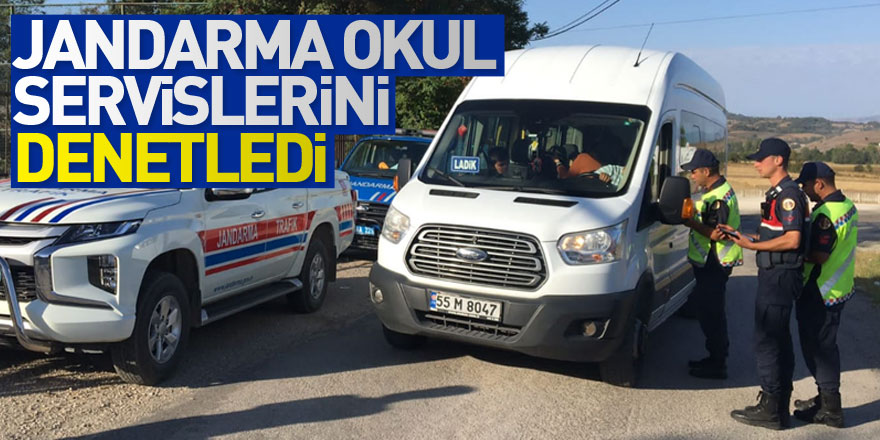 Samsun'da jandarma okul servislerini denetledi