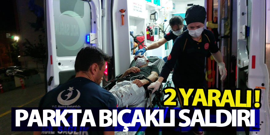 Parkta bıçaklı saldırı: 2 yaralı