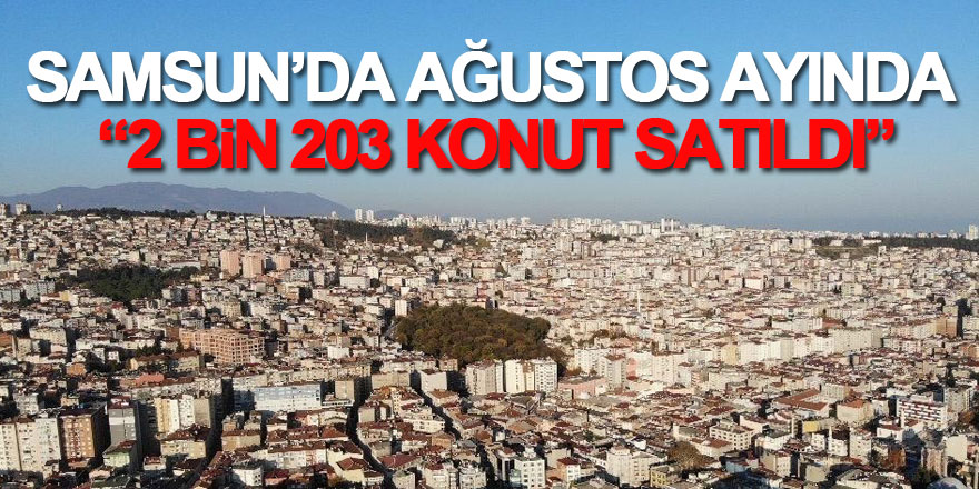 Samsun’da ağustos ayında 2 bin 203 konut satıldı