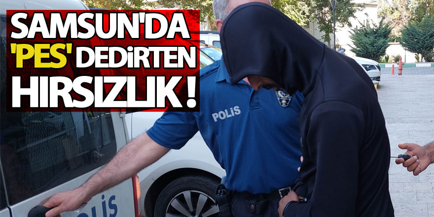 Samsun'da 'pes' dedirten hırsızlık