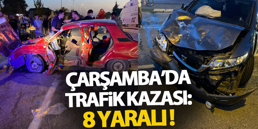 Samsun'da trafik kazası: 8 yaralı