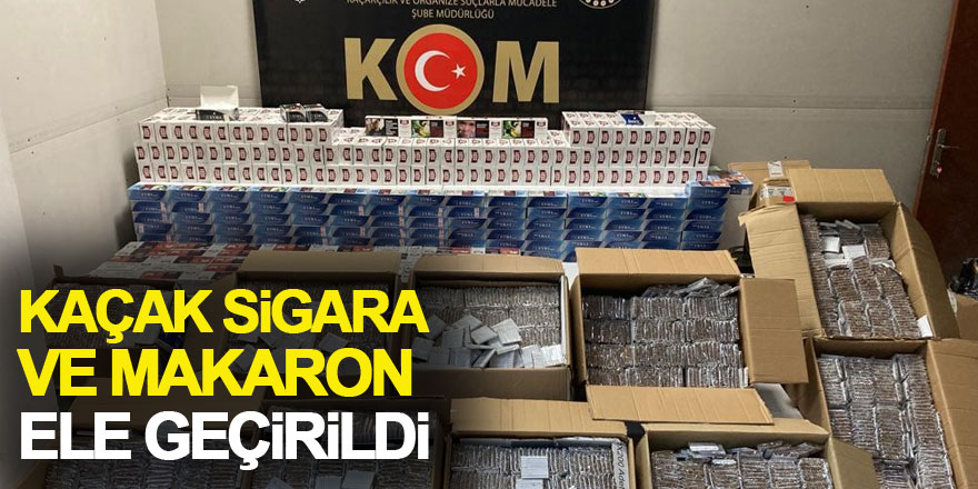 Samsun'da 233 bin 500 dal kaçak sigara ve 60 bin dal makaron ele geçirildi
