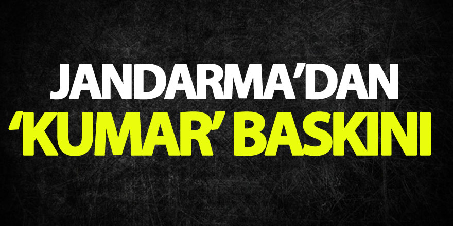 Jandarma’dan ‘kumar’ baskını