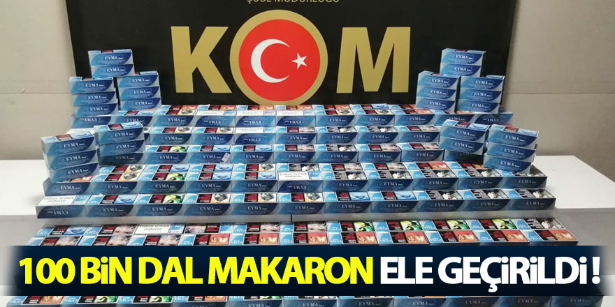 Samsun'da 100 bin dal makaron ele geçirildi