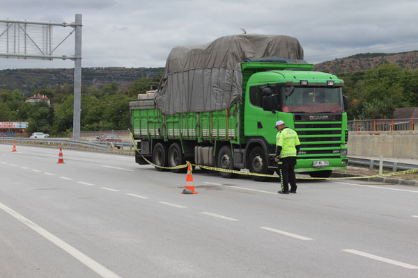 Kastamonu'da kamyonun çarptığı kişi yaralandı