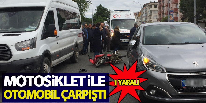 Ordu’da motosiklet ile otomobil çarpıştı: 1 yaralı