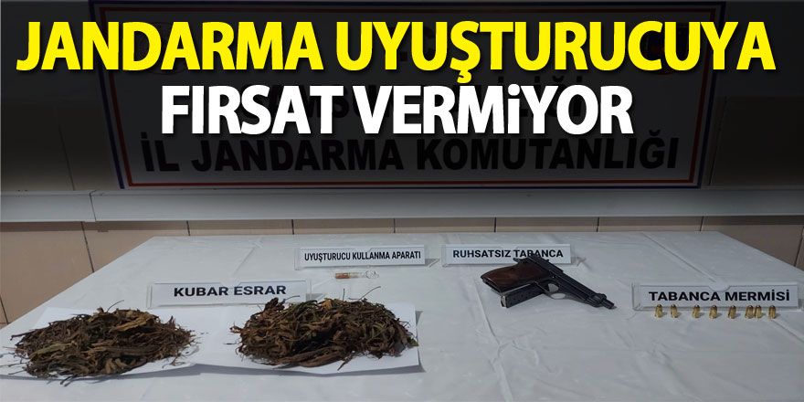 Jandarma uyuşturucuya fırsat vermiyor