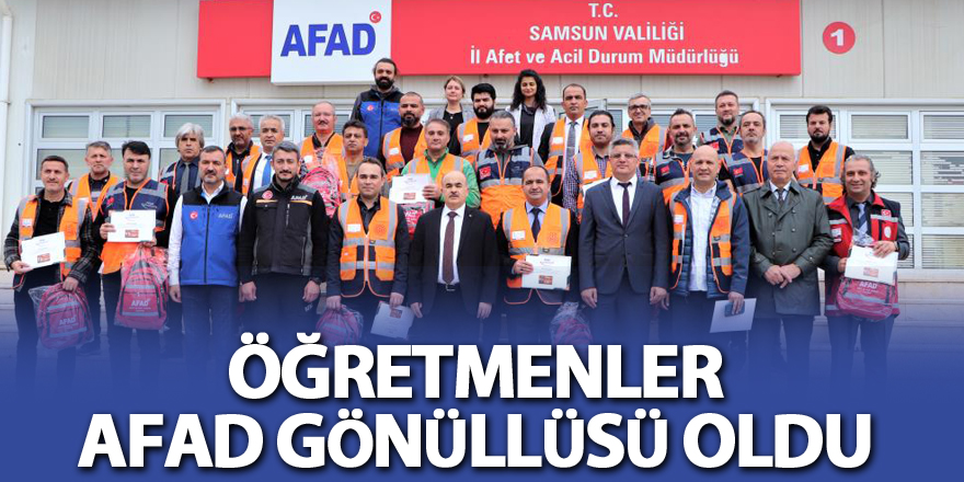 Öğretmenler AFAD gönüllüsü oldu