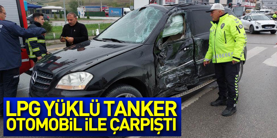 Samsun'da LPG yüklü tanker otomobil ile çarpıştı: 1 yaralı