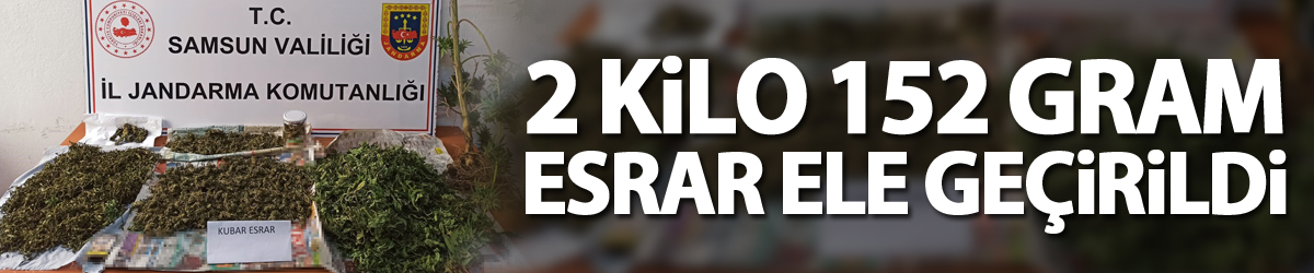 Jandarma 2 kilo 152 gram esrar ele geçirdi: 2 gözaltı