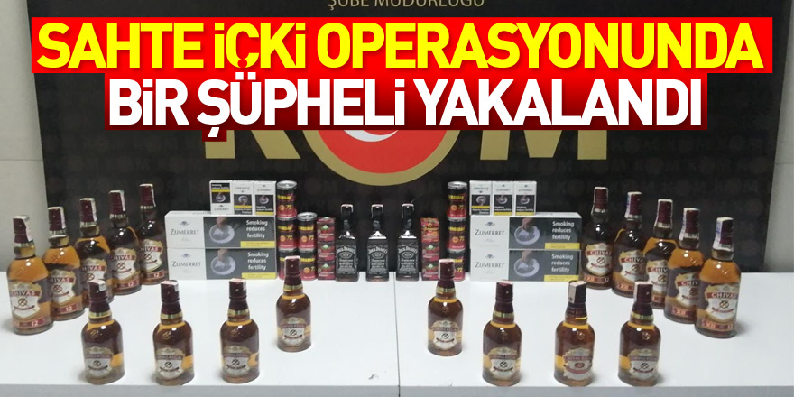 Samsun'da sahte içki operasyonunda bir şüpheli yakalandı