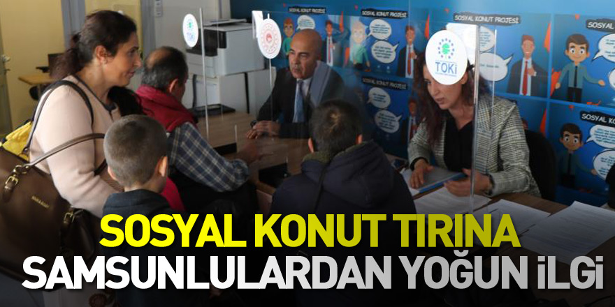 Sosyal konut tırına Samsunlulardan yoğun ilgi