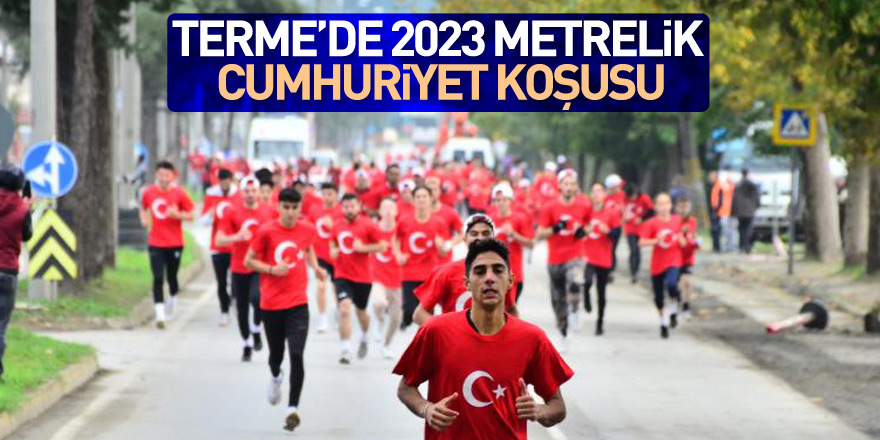 Terme’de 2023 metrelik Cumhuriyet koşusu