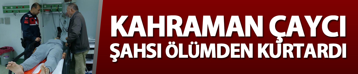 Kahraman çaycı balkondan atlayan şahsı tutarak ölümden kurtardı