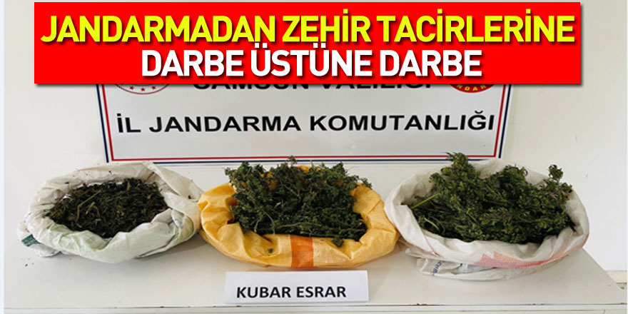 Jandarmadan zehir tacirlerine darbe üstüne darbe