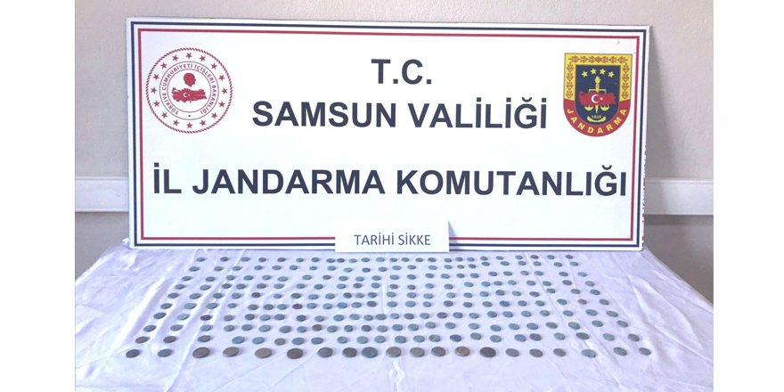 Samsun’da 237 tarihi sikke ele geçirildi