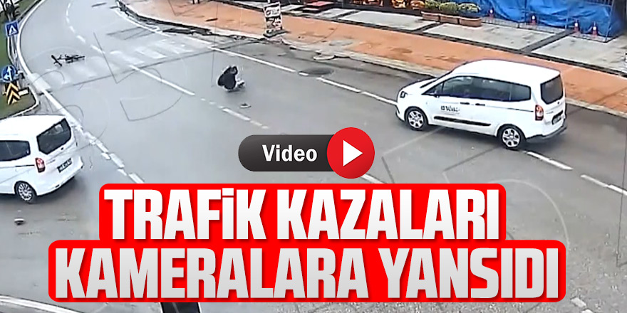 Samsun, Tokat ve Amasya'da trafik kazaları KGYS kameralarına yansıdı