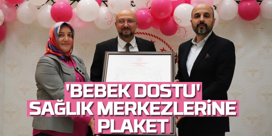 'Bebek dostu' sağlık merkezlerine plaket