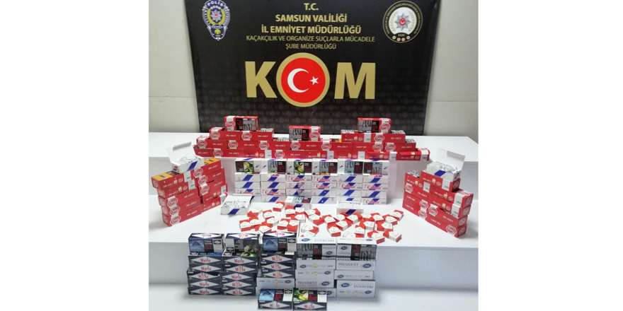 Samsun'da 21 bin 280 dal doldurulmuş makaron ele geçirildi