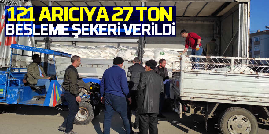 Salıpazarı ilçesinde 121 arıcıya 27 ton besleme şekeri verildi