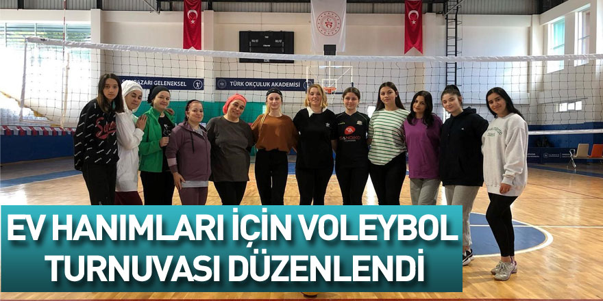 Salıpazarı'nda ev hanımları için voleybol turnuvası düzenlendi