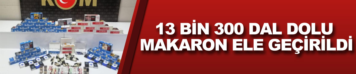 Samsun'da 13 bin 300 dal dolu makaron ele geçirildi