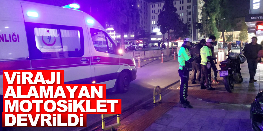 Virajı alamayan motosiklet devrildi: 1 yaralı