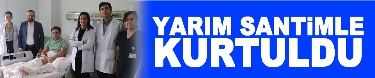 Yüzüne inşaat demiri 8 santim saplanan işçi yarım santimle kurtulmuş