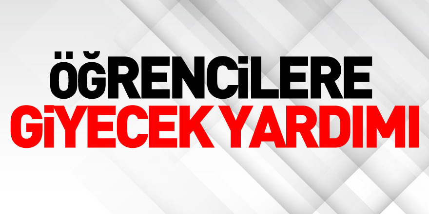 Öğrencilere giyecek yardımı