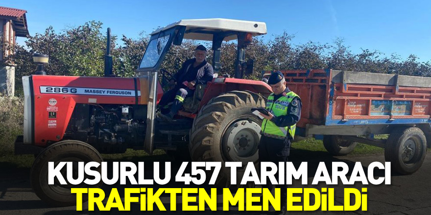 Samsun'da kusurlu 457 tarım aracı trafikten men edildi