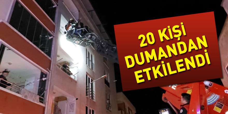 Yangında can pazarı: 20 kişi dumandan etkilendi