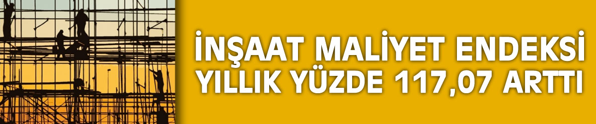 İnşaat maliyet endeksi yıllık yüzde 117,07 arttı