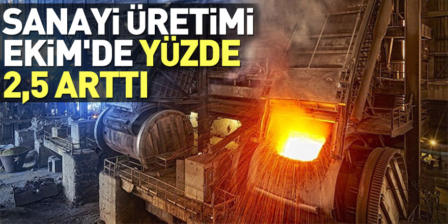 Sanayi üretimi Ekim'de yüzde 2,5 arttı