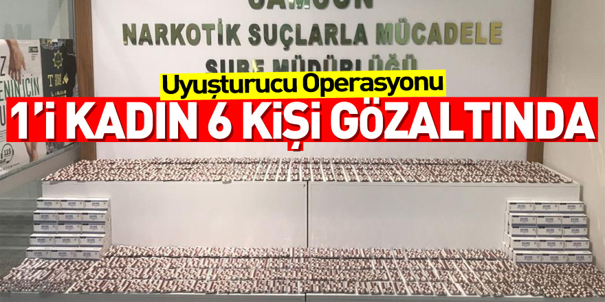 Samsun'da uyuşturucu operasyonu: 6 gözaltı