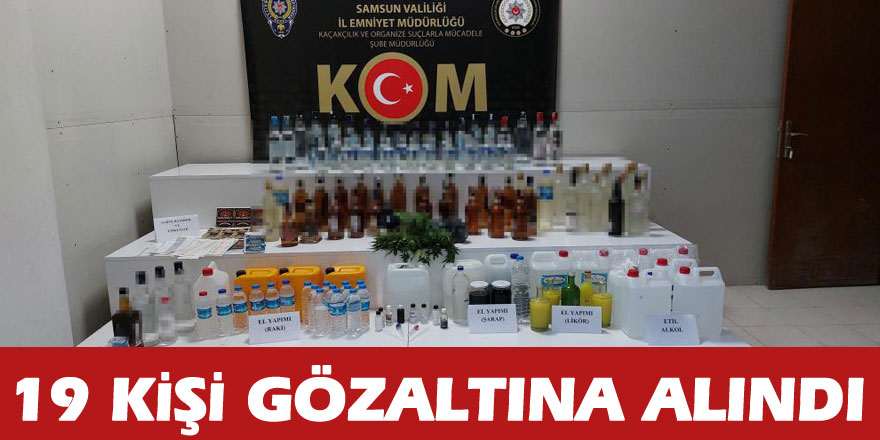 Zincir-2 operasyonunda Samsun'da 19 kişi gözaltına alındı