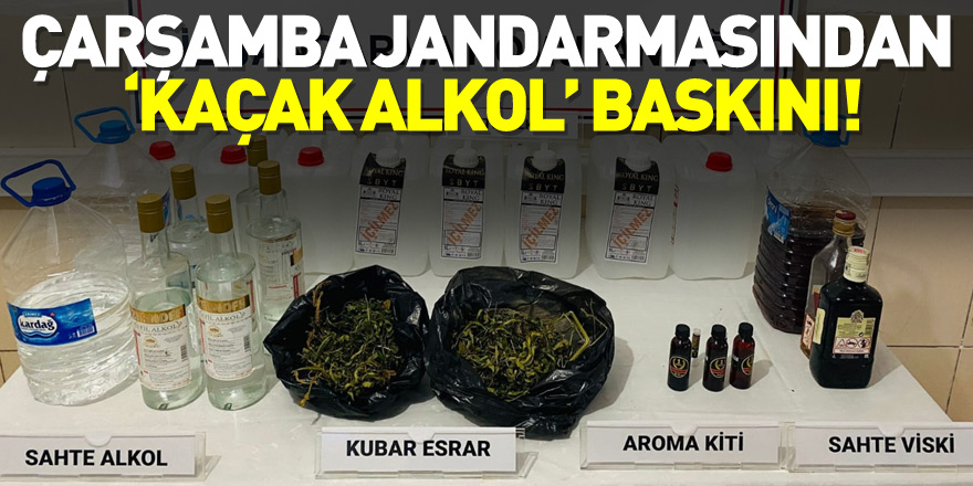 Çarşamba Jandarmasından ‘Kaçak Alkol’ Baskını!