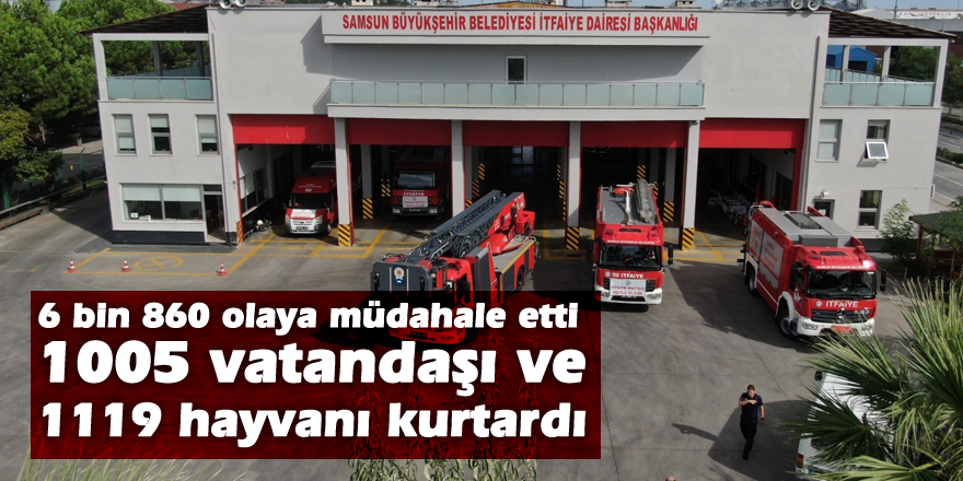 6 bin 860 olaya müdahale etti, 1005 vatandaşı ve 1119 hayvanı kurtardı