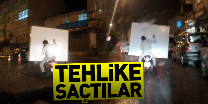 Motosikletle tehlikeli yolculuk