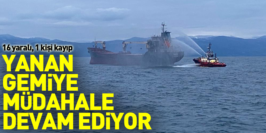 Sinop açıklarındaki kuru yük gemisine müdahale ediliyor