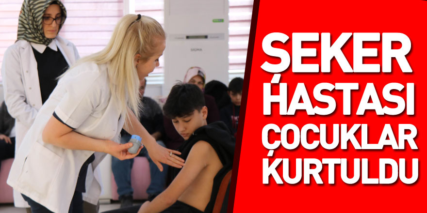 Sensör takılan şeker hastası çocuklar parmaklarının delinmesinden kurtuldu