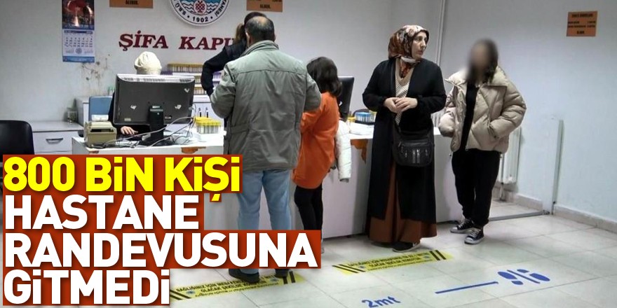 Samsun'da 800 bin kişi hastane randevusuna gitmedi