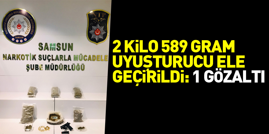 2 kilo 589 gram uyuşturucu ele geçirildi: 1 gözaltı