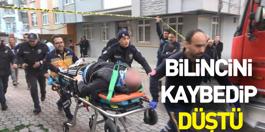 İntihara teşebbüs ettiği binadan bilincini kaybedip düştü